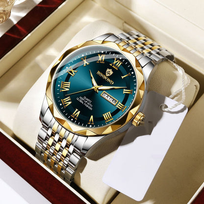 Fashion Double Calendar Quartz Watch Waterproof Men's Watch